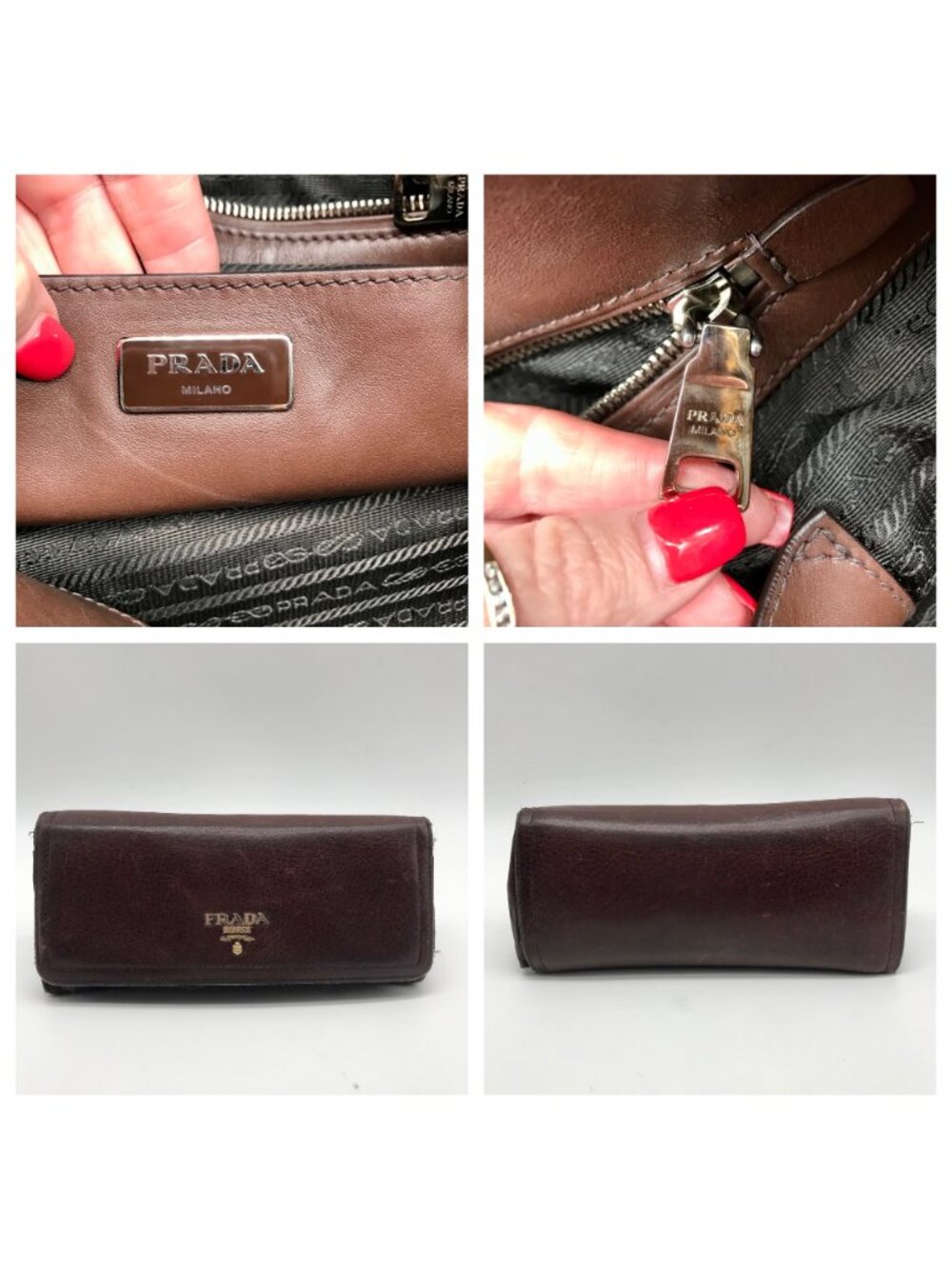 Prada Brown Cervo Leather Hobo Bag - Picture 15 of 16